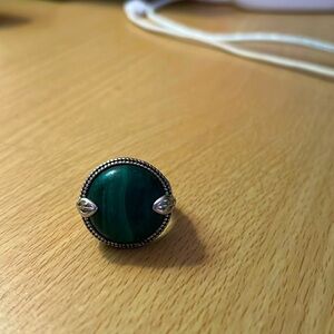 Vintage ring Malachite Gemstone Silver 925 China